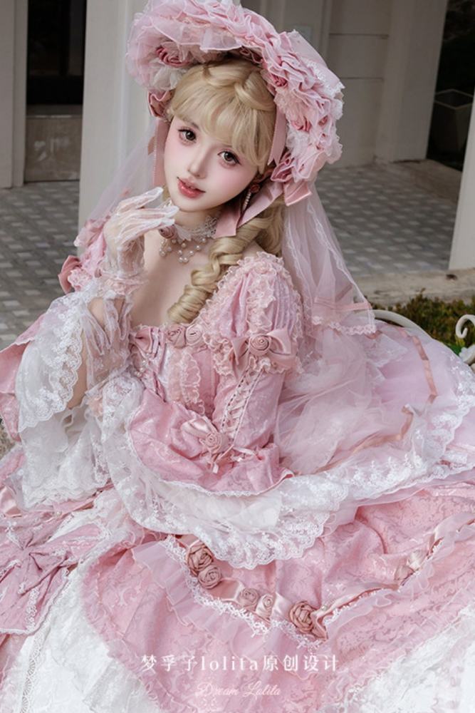Meng Fu Zi ~Dream Rococo~ Hime Lolita OP Tailing and Hat
