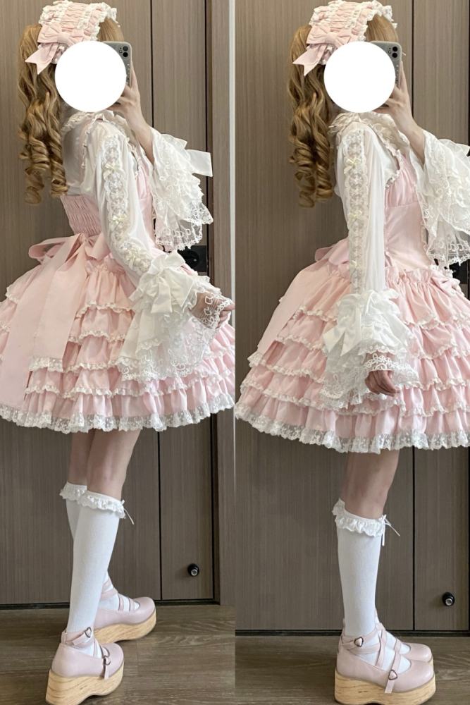 Half Sugar Ism Sweet Pink Lolita Jumper Dress