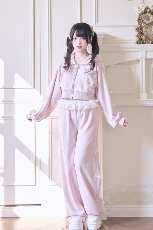 NoGenki Japanese Jirai Kei Coat Long Trousers and Skirt 3 Colors