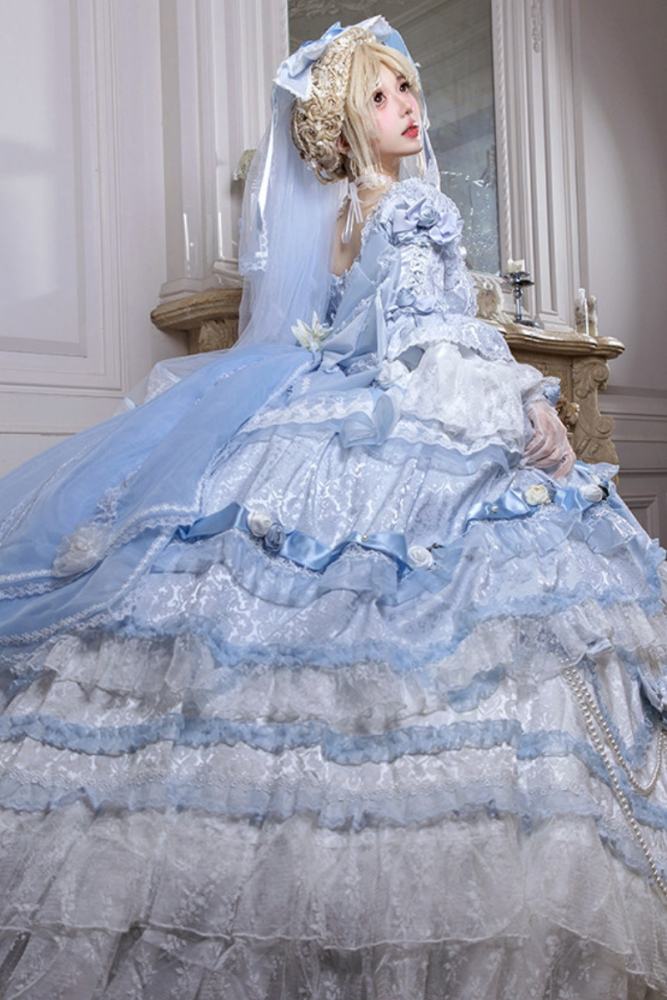 Meng Fu Zi ~Dream Rococo~ Hime Lolita OP Tailing and Hat