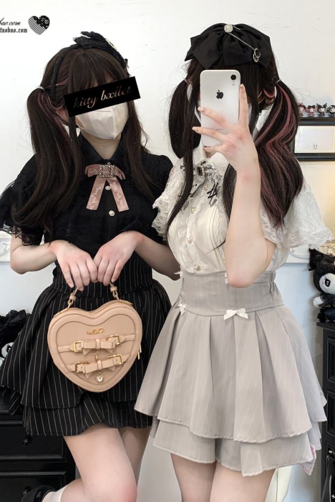 Kitty Bxllet ~Mist Gauze~ Jirai Kei Lacework Cape Blouse