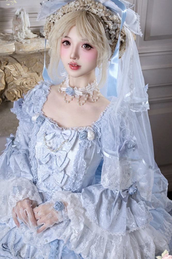 Meng Fu Zi ~Dream Rococo~ Hime Lolita OP Tailing and Hat