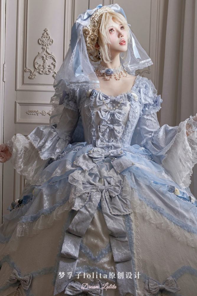 Meng Fu Zi ~Dream Rococo~ Hime Lolita OP Tailing and Hat