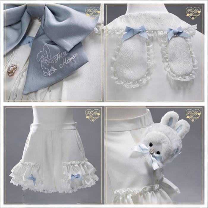 Fluffy Heart X Momo Kawai Jirai Kei Dress Shorts Cape and Brooch