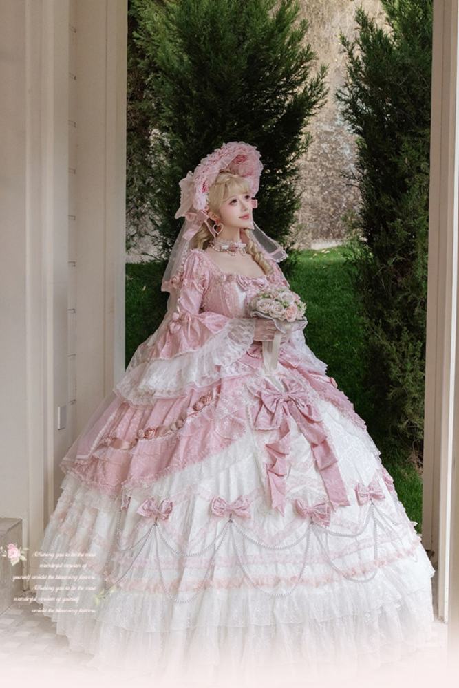 Meng Fu Zi ~Dream Rococo~ Hime Lolita OP Tailing and Hat