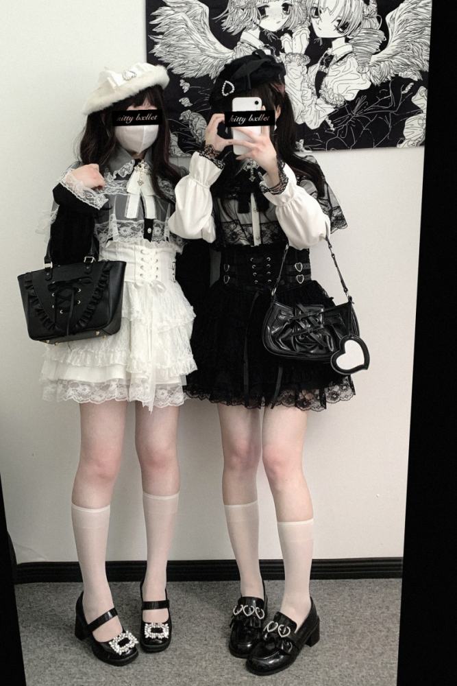 Kitty Bxllet ~Mist Gauze~ Jirai Kei Lacework Cape Blouse