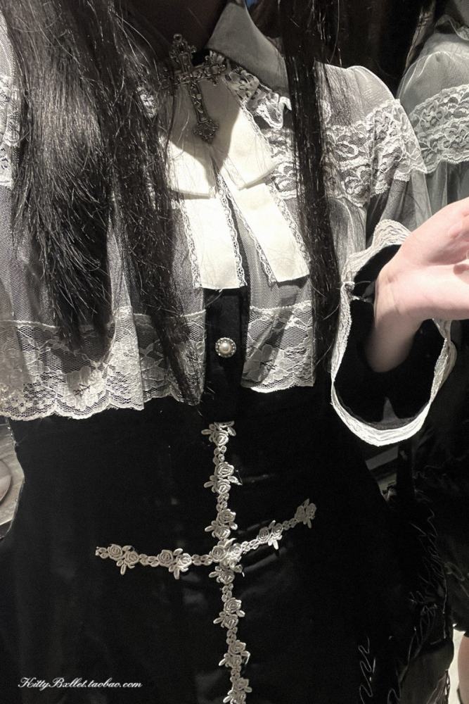 Kitty Bxllet ~Mist Gauze~ Jirai Kei Lacework Cape Blouse