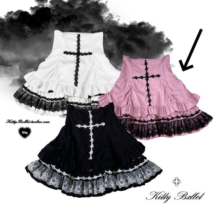 Kitty Bxllet ~Cross Contract~ Jirai Kei High Waist Skirt 3 Colors