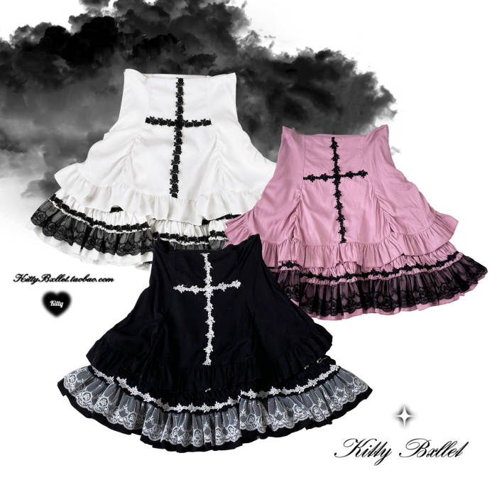 Kitty Bxllet ~Cross Contract~ Jirai Kei High Waist Skirt 3 Colors