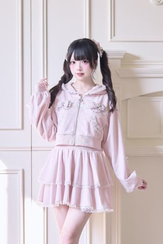 NoGenki Japanese Jirai Kei Coat Long Trousers and Skirt 3 Colors