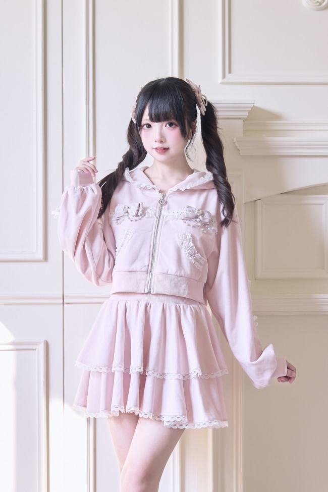 NoGenki Japanese Jirai Kei Coat Long Trousers and Skirt 3 Colors