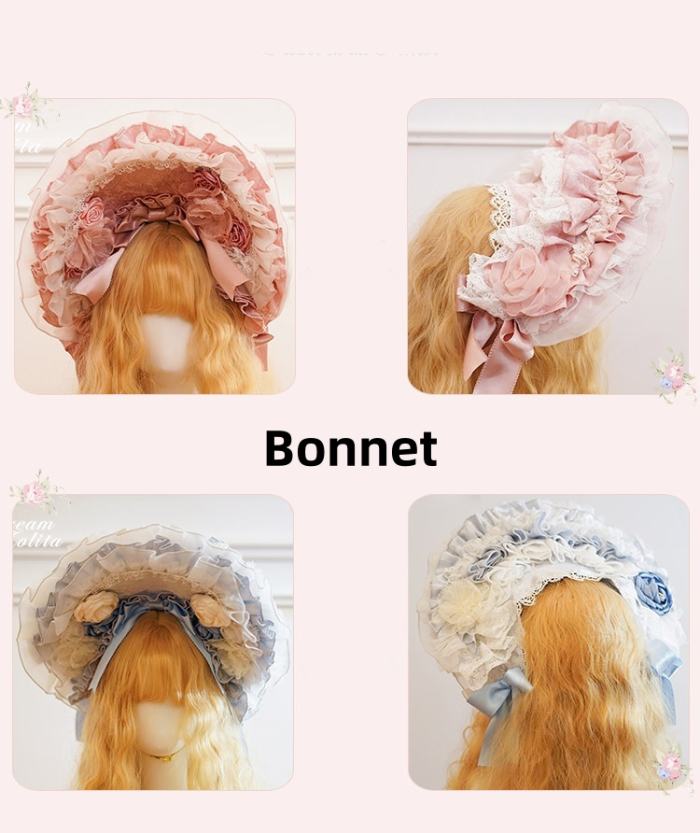 Meng Fu Zi ~Dream Rococo~ Hime Lolita OP Tailing and Hat