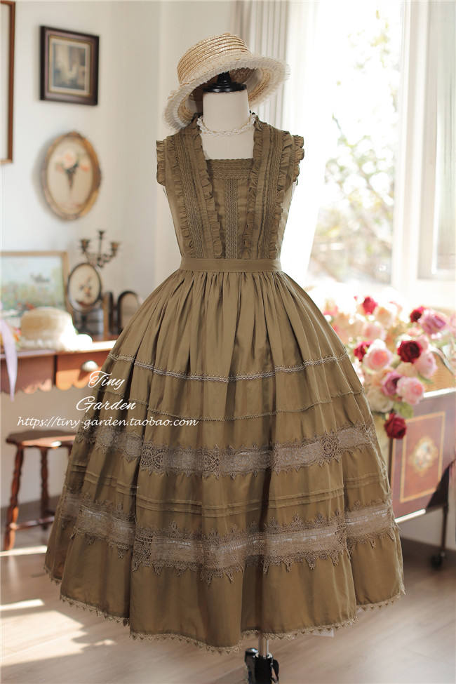 Spring Whisper Solid Color French JSK Lolita Dress