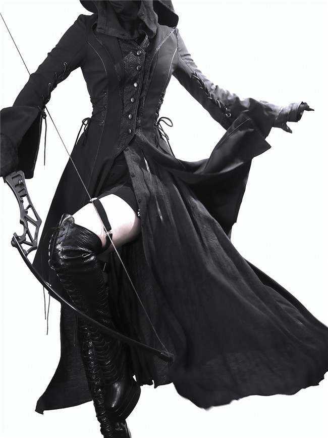 Milu Original Black Hooded Coat and One Piece