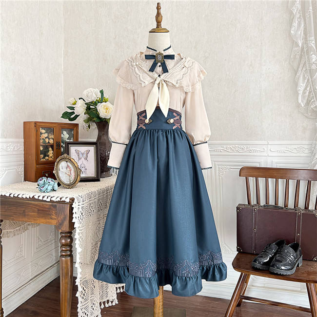Unknown Song Vintage Lolita Skirt and Blouse