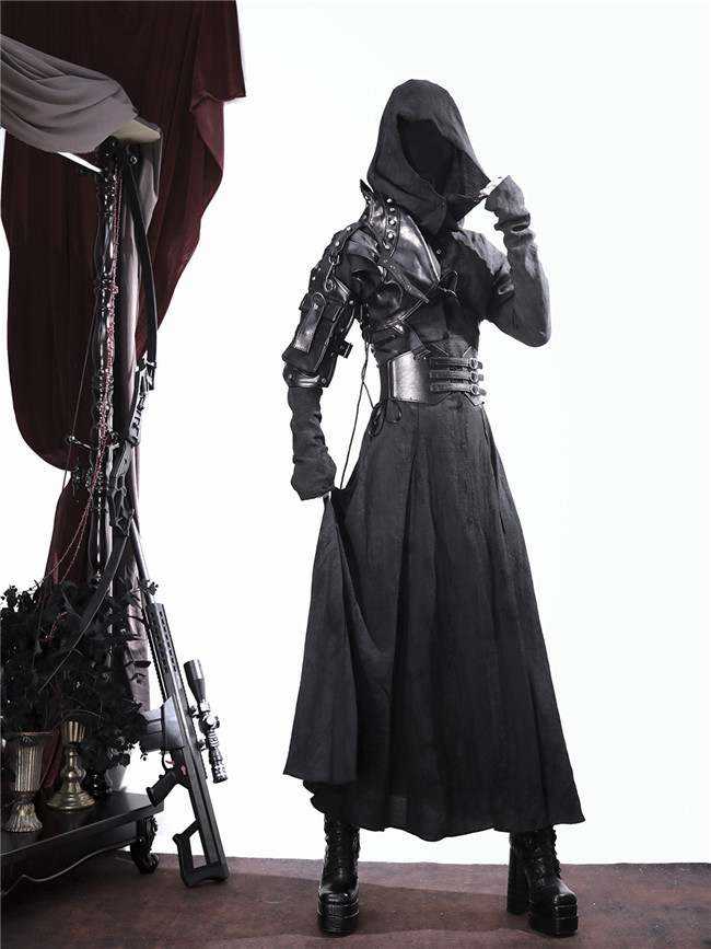 Milu Original Black Hooded Coat and One Piece
