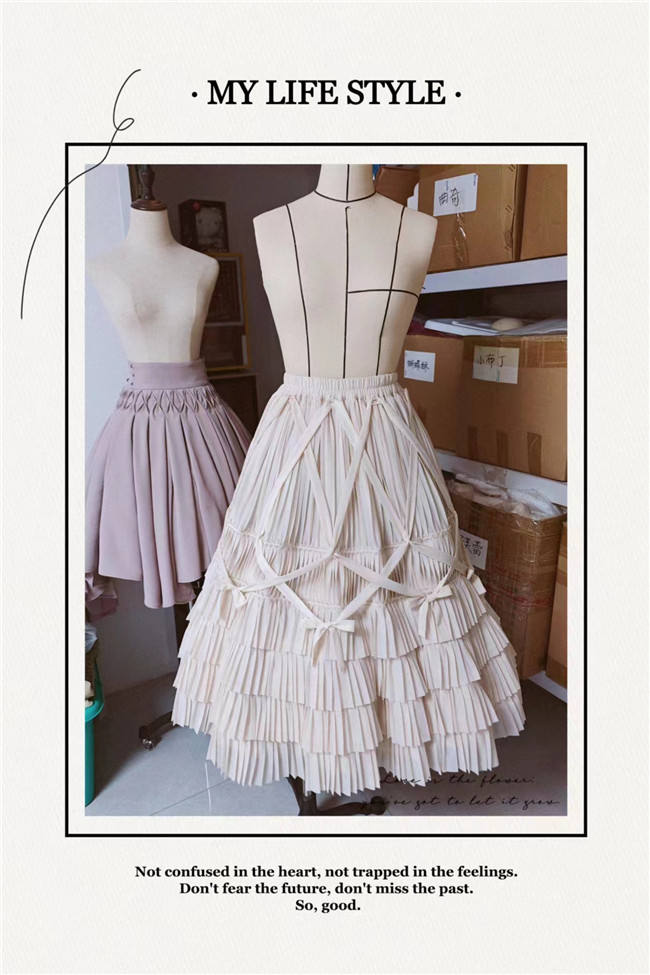 65cm/75cm/85cm Sentaro Stylable Pleated Tiered  Lolita Underskirt