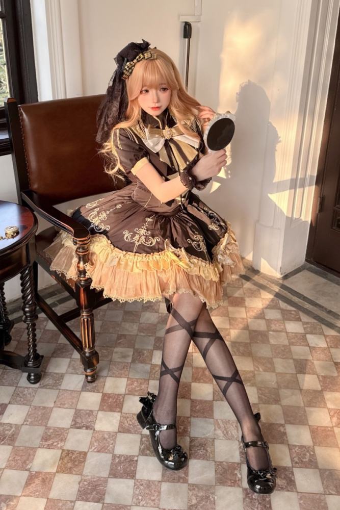 Unchartde Stars Gilded Oath Shawl One Piece Lolita Dress