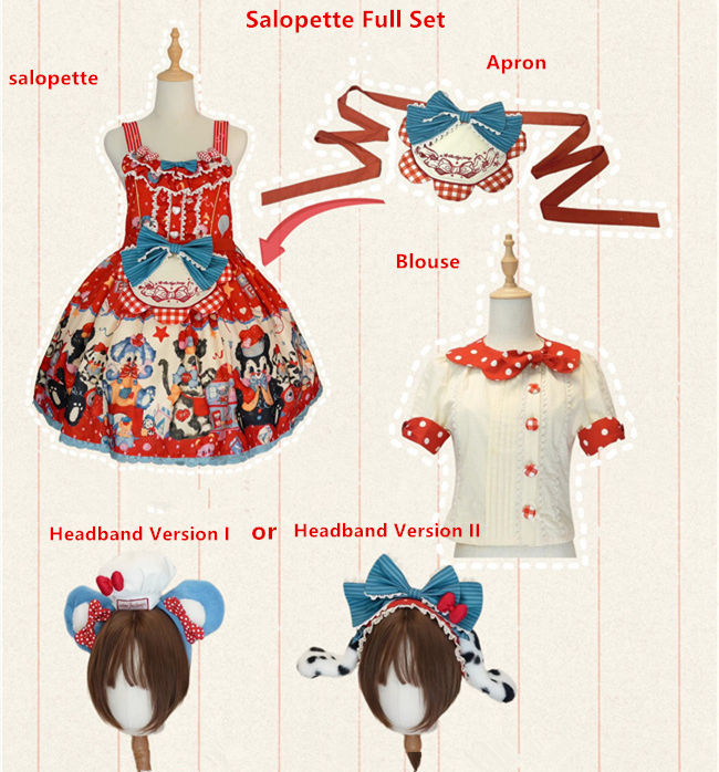 Puppy Dollhouse Sweet Lolita Dress Full Set