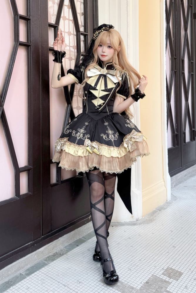 Unchartde Stars Gilded Oath Shawl One Piece Lolita Dress