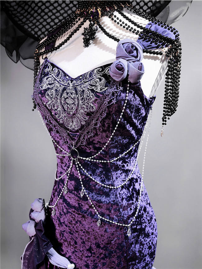 Mysterious Nocturne Purple Jumper Dress and Underskirt