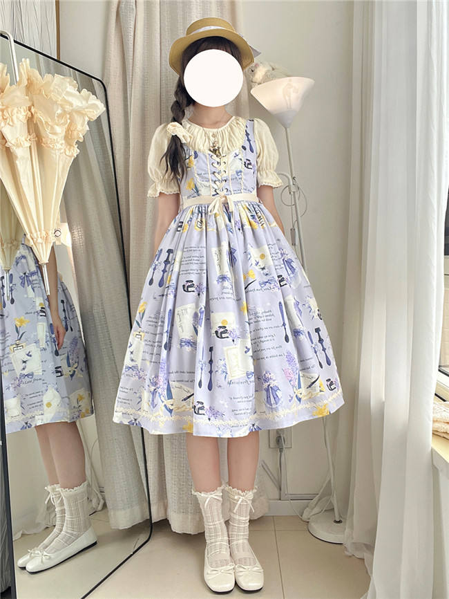 Watercolor Hyacinth Series Lolita Dress