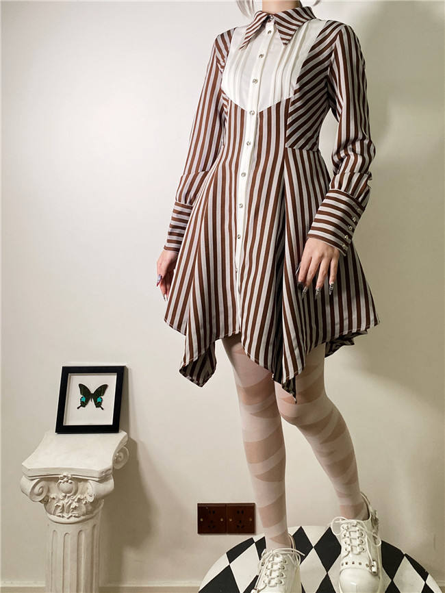 Little Dipper Astrologer Stripe Ouji Lolita Blouse