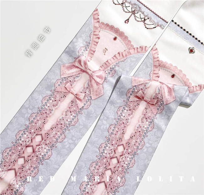 Red Maria Ribbon Bowknot Lolita Tights