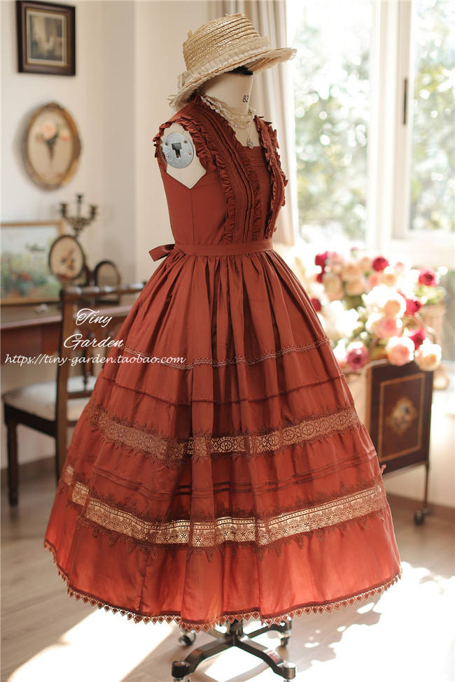 Spring Whisper Solid Color French JSK Lolita Dress