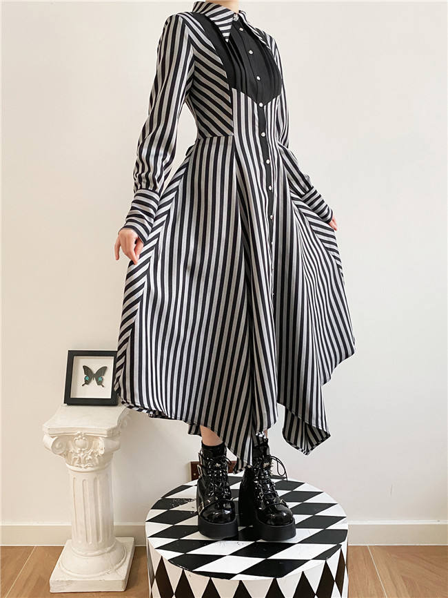 Little Dipper Astrologer Stripe Ouji Lolita Blouse