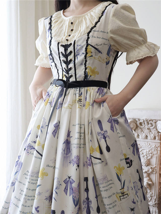 Watercolor Hyacinth Series Lolita Dress