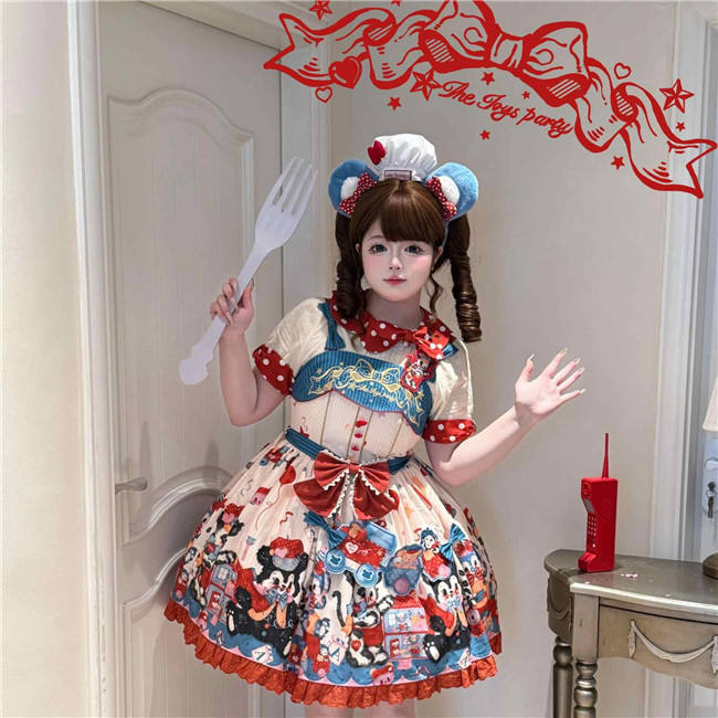 Puppy Dollhouse Sweet Lolita Dress Full Set