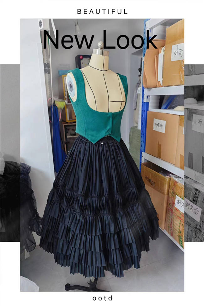65cm/75cm/85cm Sentaro Stylable Pleated Tiered  Lolita Underskirt