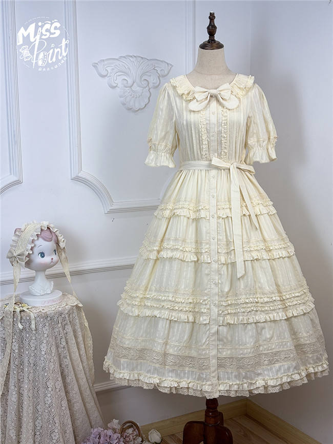 Miss Point Kitty and Rose Unicolor Lolita Dress