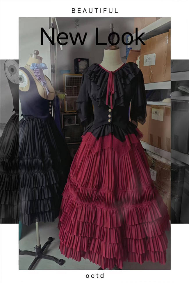 65cm/75cm/85cm Sentaro Stylable Pleated Tiered  Lolita Underskirt