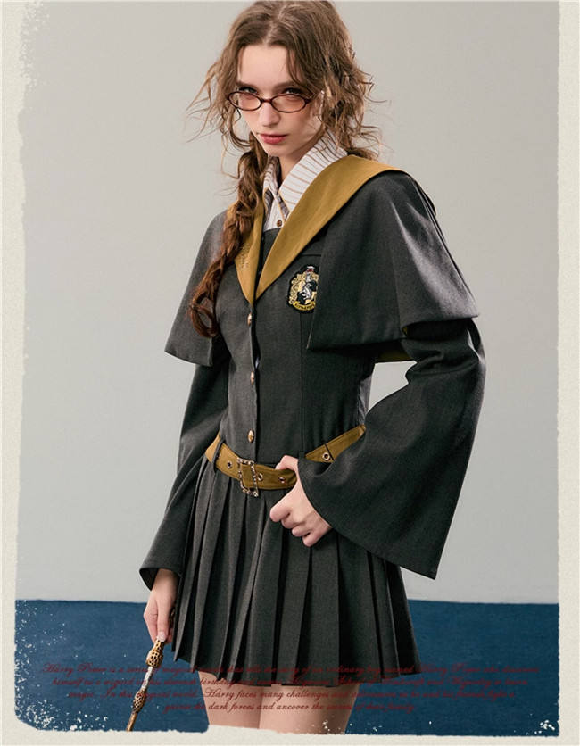 Kyouko & Harry Potter Co-signed Sailor Collar Dress with Detachable Cape Harry Potter Dress