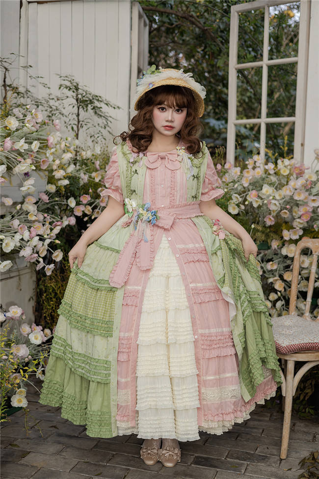 Miss Point Kitty and Rose Unicolor Lolita Dress
