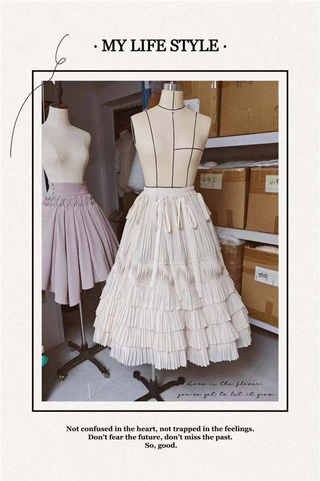 65cm/75cm/85cm Sentaro Stylable Pleated Tiered  Lolita Underskirt