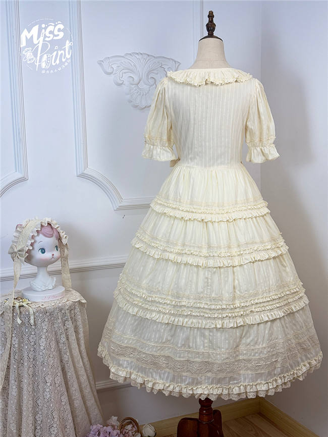 Miss Point Kitty and Rose Unicolor Lolita Dress