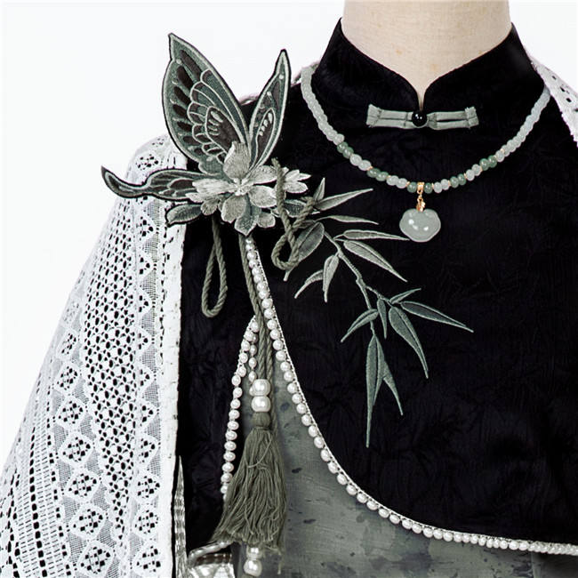 Bamboo Print Han Style Dress Set