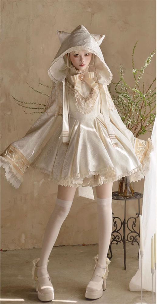 Lizbird Reincarnation of Time Doll Lolita Dress, Fake Collar, Hat and Bloomer