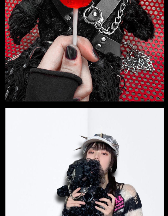 Dark Series Lolita Crossbody Double or Single Shoulder Bear Bag