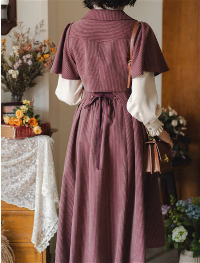 Forest Wardrobe Forest Letterhead Stripe Lolita Skirt, Coat and Blouse