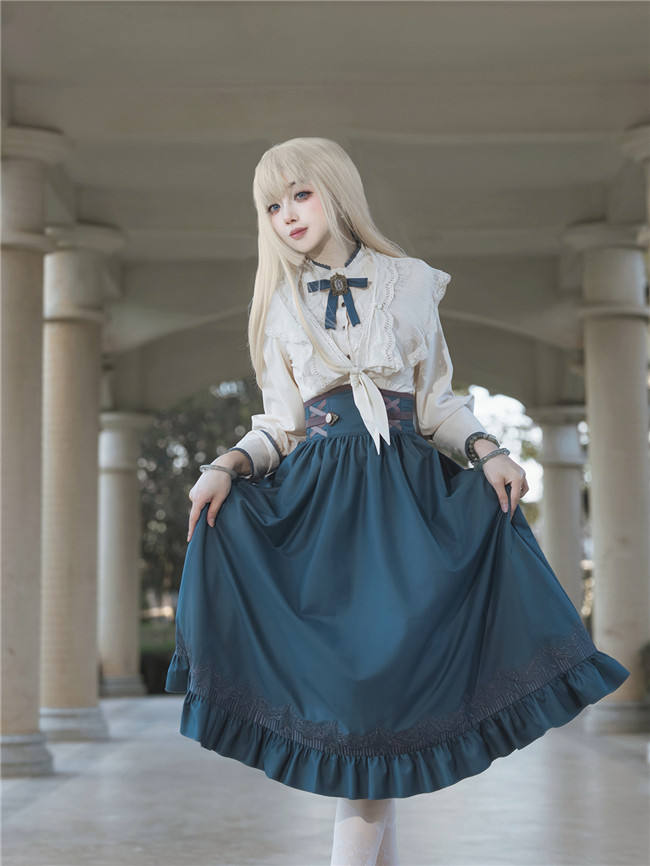 Unknown Song Vintage Lolita Skirt and Blouse