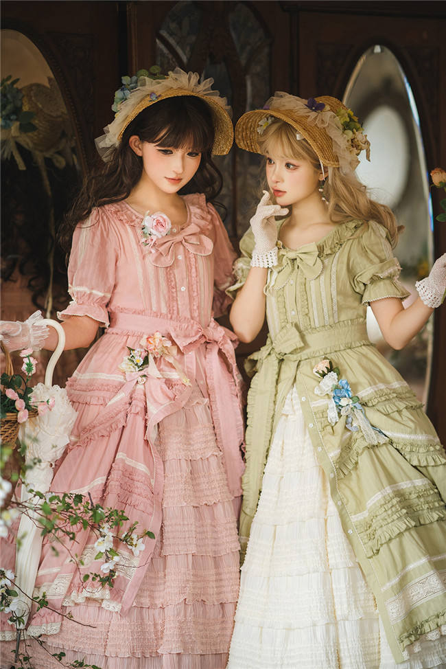 Miss Point Kitty and Rose Unicolor Lolita Dress