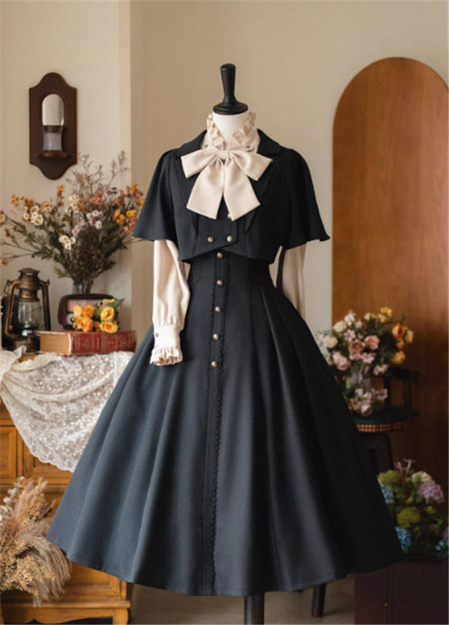 Forest Wardrobe Forest Letterhead Stripe Lolita Skirt, Coat and Blouse