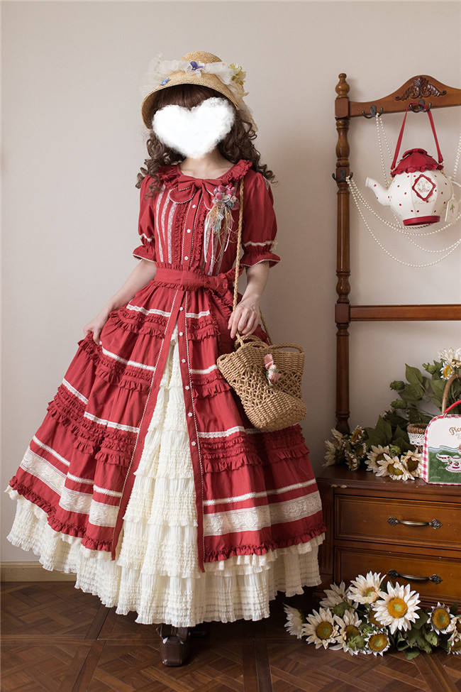 Miss Point Kitty and Rose Unicolor Lolita Dress
