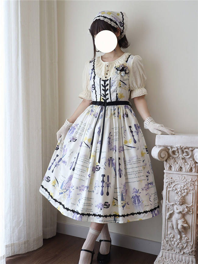 Watercolor Hyacinth Series Lolita Dress
