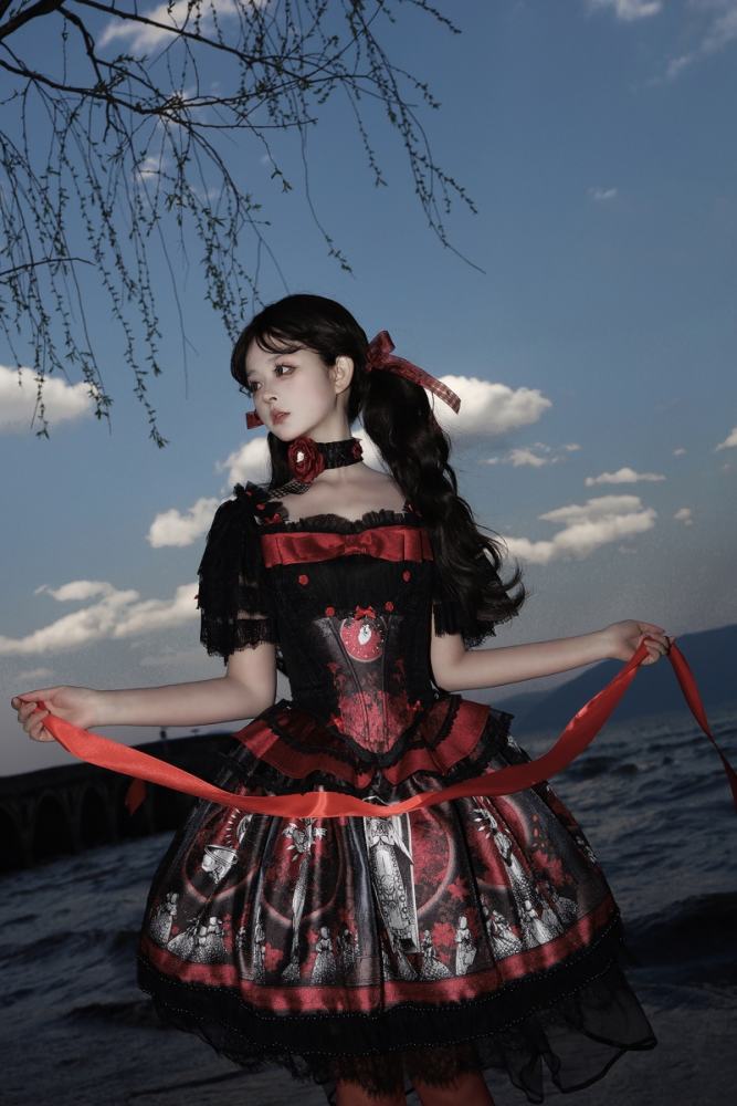 Darkmoon Corridor Plus Size Gothic Lolita Top Skirt