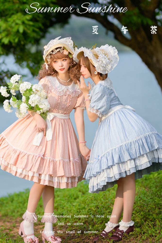Summer Tea Yellow Lolita One Piece Dress